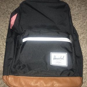 Herschel Pop Quiz backpack black/ brown leather